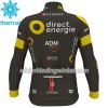 Set Fietsshirt Lange Mouw + Lange Koersbroek 2017 Direct Energie N001 Winter Thermal Fleece